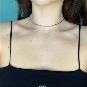 Gold snake chain choker